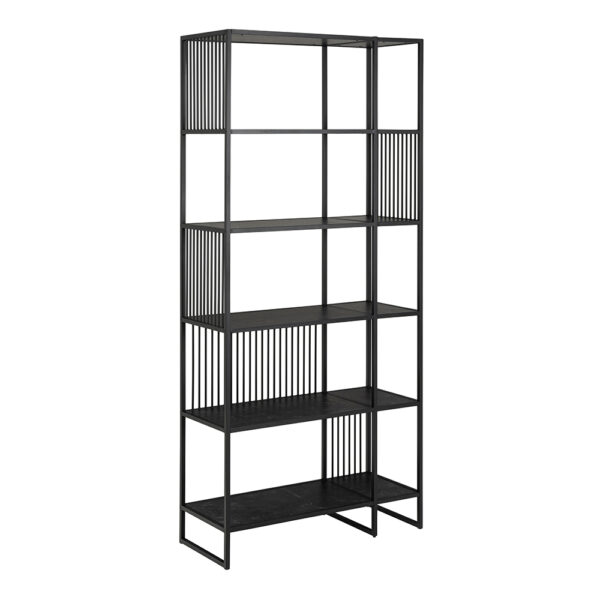 Stirlington Bookcase with 5 Shelves in Black