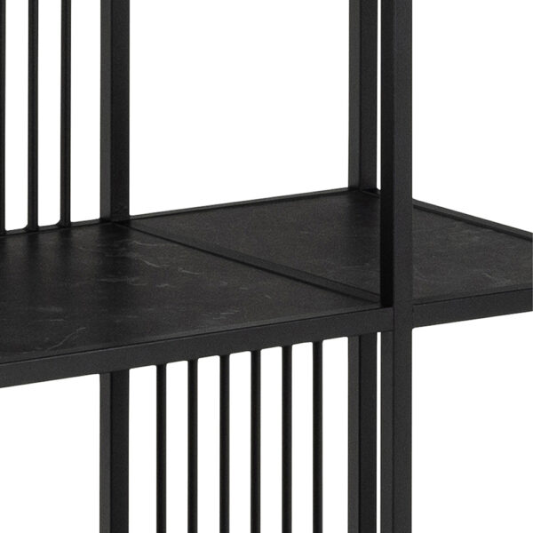 Stirlington Bookcase with 5 Shelves in Black | Self Assembly