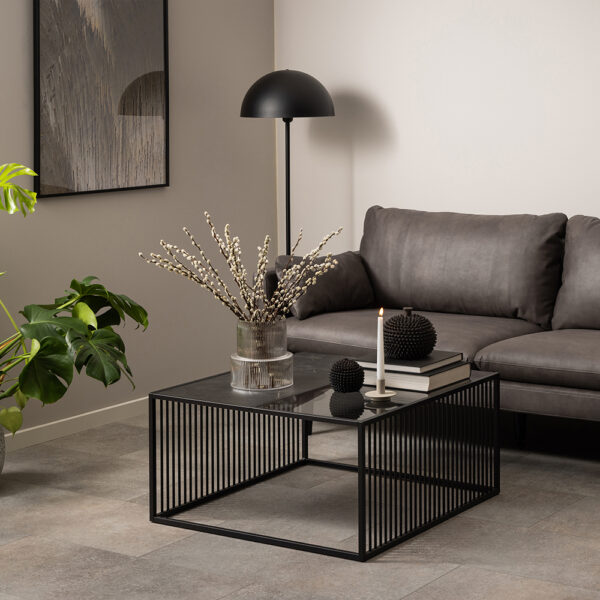 Stirlington Square Coffee Table in Black | Self Assembly