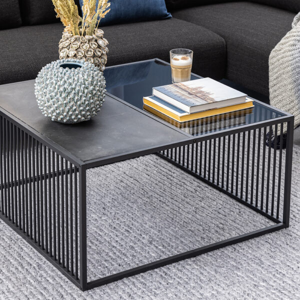 Stirlington Square Coffee Table in Black | Self Assembly