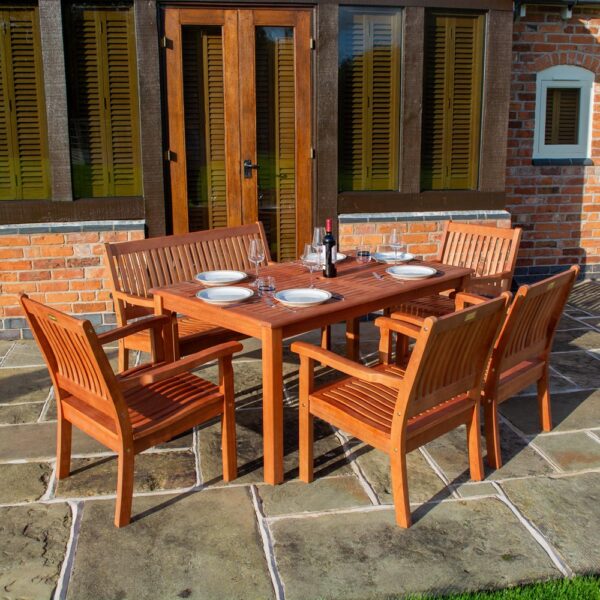 Oakworld Alfresco Willington Rectangular Seat Set | Assembly Required
