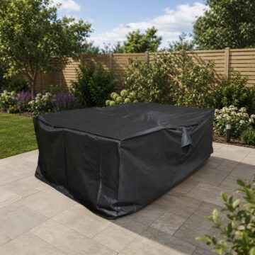 Black Oakworld Alfresco Furniture Cover Rectangular 130x180x95cm | Assembled