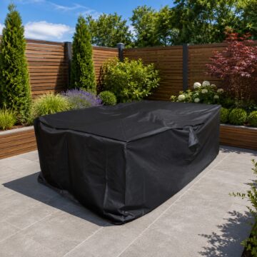 Black Oakworld Alfresco Furniture Cover Rectangular 125x85x80cm | Assembled
