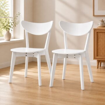 Roxburgh Pair of White Dining Chairs