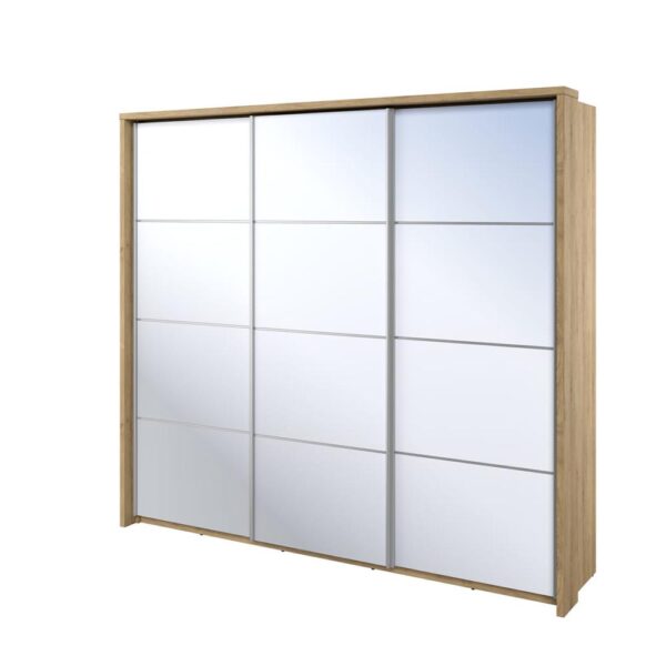 Durango 240cm 3 Door Sliding Wardrobe | Shetland Oak | Assembly Required