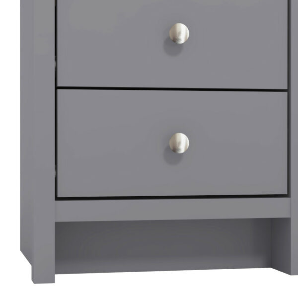 Orianna 3 Drawer Bedside Table | Assembly Required Grey