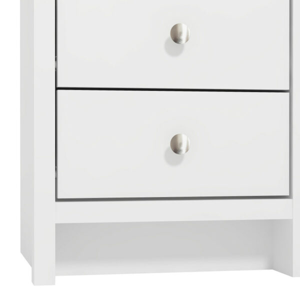 White Orianna 3 Drawer Bedside Table | Assembly Required