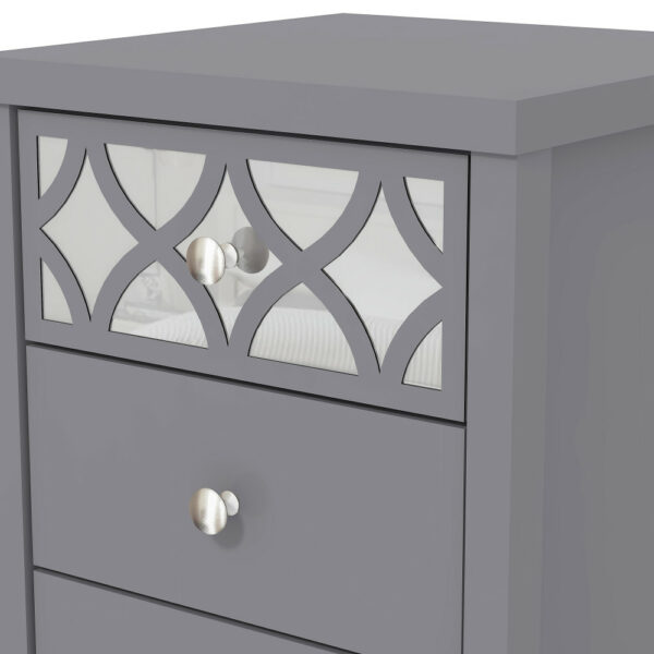 Orianna 3 Drawer Bedside Table | Assembly Required Grey