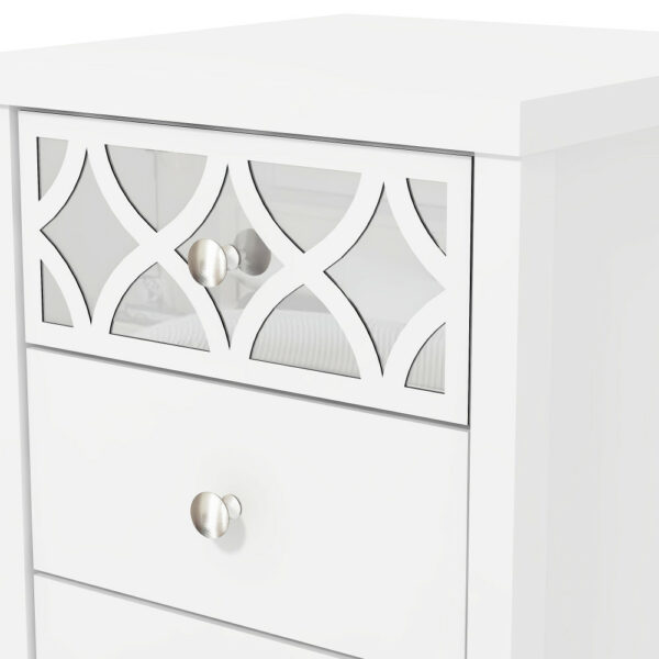 White Orianna 3 Drawer Bedside Table | Assembly Required