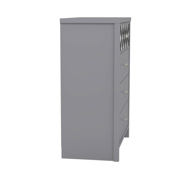 Orianna 4 Drawer Chest with Mirror | Assembly Required Grey