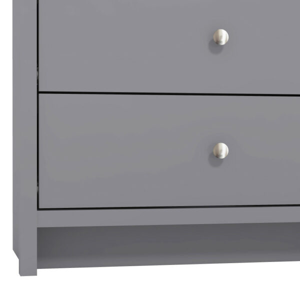 Orianna 4 Drawer Chest with Mirror | Assembly Required Grey