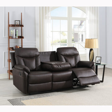 Dermont 3 Seater Sofa (with console)  Dark Brown