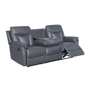 Dermont 3 Seater Sofa (with console)  Grey