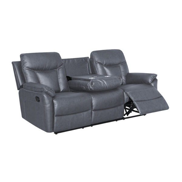 Dermont 3 Seater Sofa (with console)  Grey