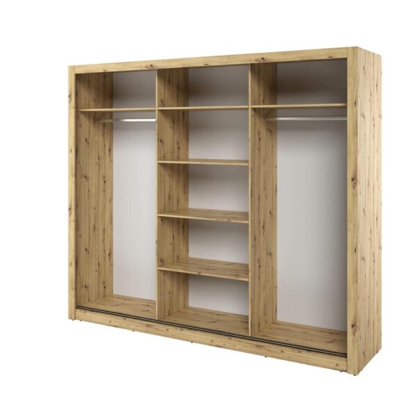 Durango 250cm Sliding Door Wardrobe | Artisan Oak | Assembly Require