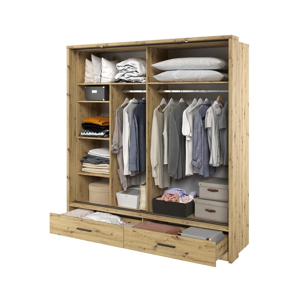 Durango 200cm Sliding Door Wardrobe | Artisan Oak