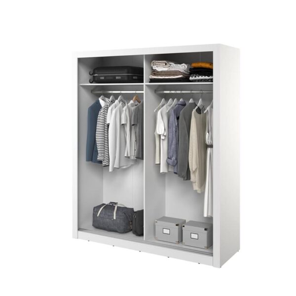 Durango 180cm Sliding Door Wardrobe 180cm | White | Assembly Required