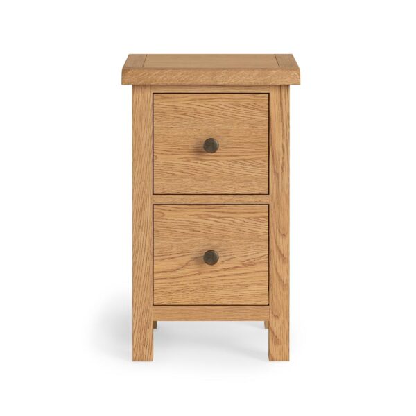 Bywell Waxed Oak Narrow Bedside Cabinet