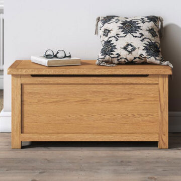 Bywell Waxed Oak Blanket Box | Assembled