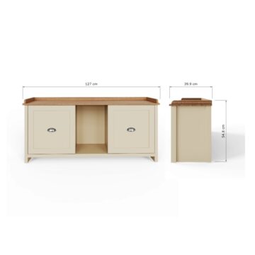 Fife Cream 2 Door Shoe Bench