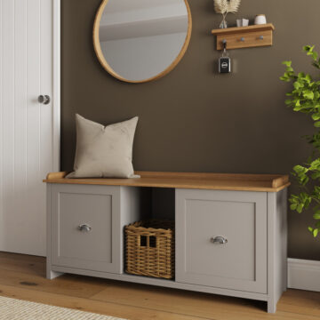 Fife Grey 2 Door Shoe Bench