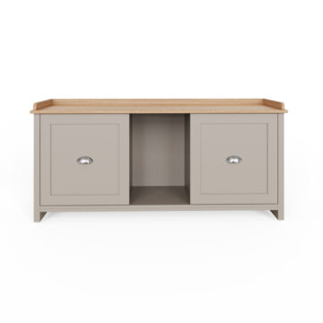 Fife Grey 2 Door Shoe Bench