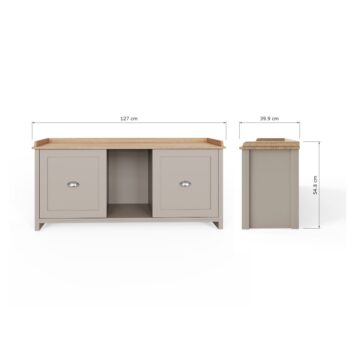 Fife Grey 2 Door Shoe Bench