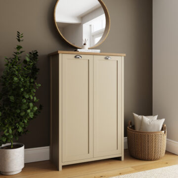 Fife Cream 2 Door Shoe Cabinet