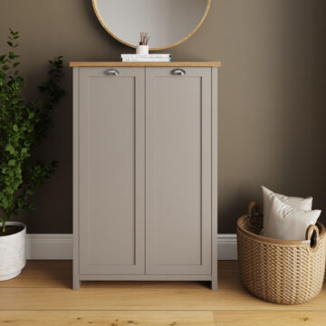 Fife Grey 2 Door Shoe Cabinet