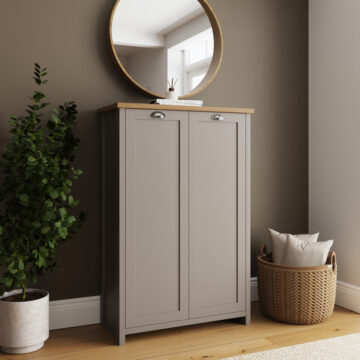 Fife Grey 2 Door Shoe Cabinet