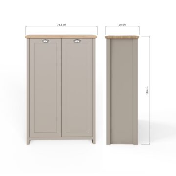 Fife Grey 2 Door Shoe Cabinet