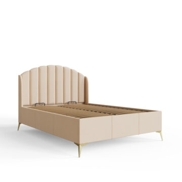 Haikou 4’6 Double End Lift Ottoman Storage Bed | Oak Finish