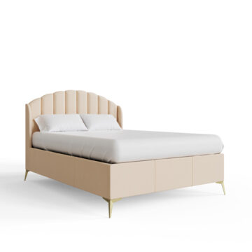 Haikou 4’6 Double End Lift Ottoman Storage Bed | Oak Finish