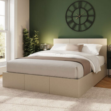 Marikina Cream 4' Side Lift Ottoman Small Double Bed