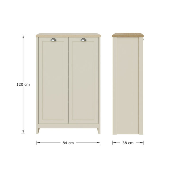 Fife Cream 2 Door Shoe Cabinet | Assembly Required