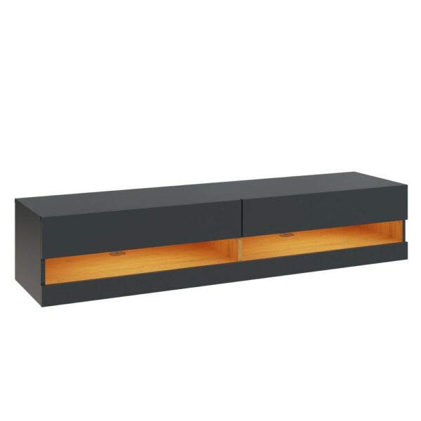 Garcia 150cm Wall TV Unit with LED | Assembly Required Grey
