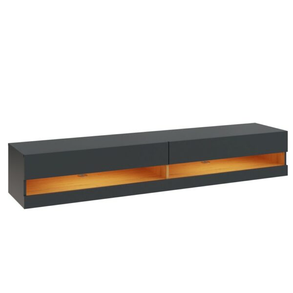 Garcia 180cm Wall TV Unit with LED | Assembly Required Grey