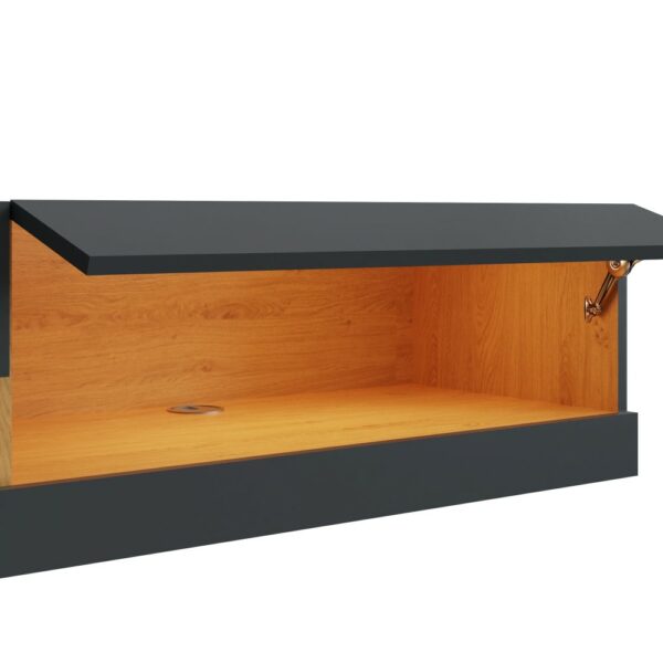 Garcia 180cm Wall TV Unit with LED | Assembly Required Grey