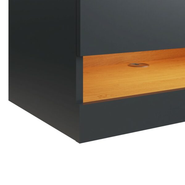 Garcia 180cm Wall TV Unit with LED | Assembly Required Grey