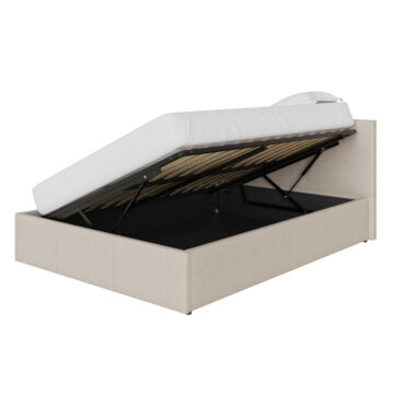 Marikina Cream 4′ Side Lift Ottoman Small Double Bed