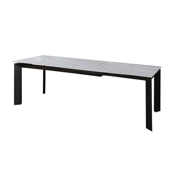 Dayton Armando Ceramic Argento Grey - 160-220cm Extending Dining Table | Matt Finish | Assembly Required
