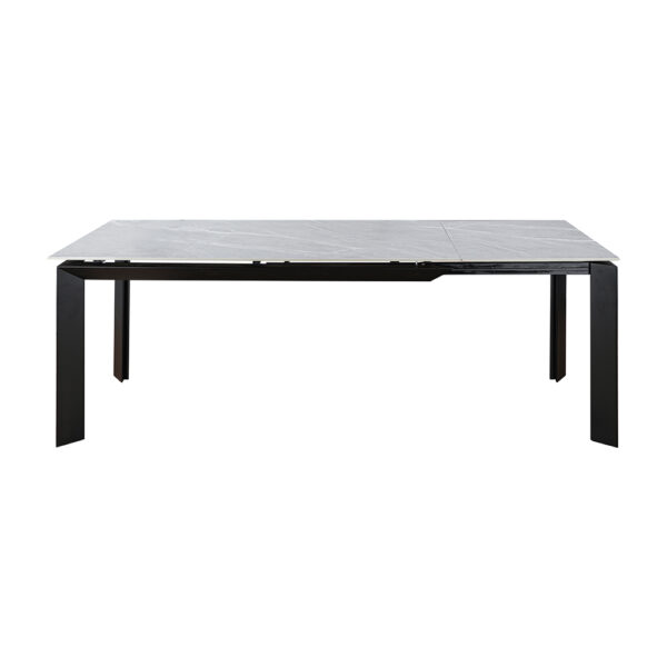 Dayton Armando Ceramic Argento Grey - 160-220cm Extending Dining Table | Matt Finish | Assembly Required