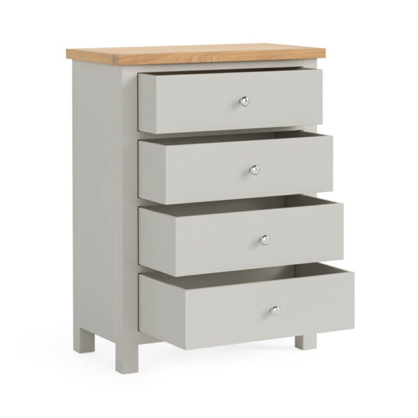 Hartside Grey 4 Drawer Chest | Fully Assembled