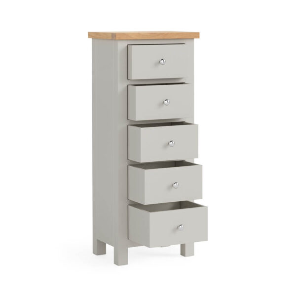 Hartside Grey 5 Drawer Tallboy | Fully Assembled | Clearance