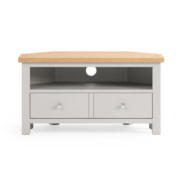 Hartside Grey Corner TV Unit | Fully Assembled