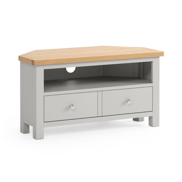 Hartside Grey Corner TV Unit | Fully Assembled