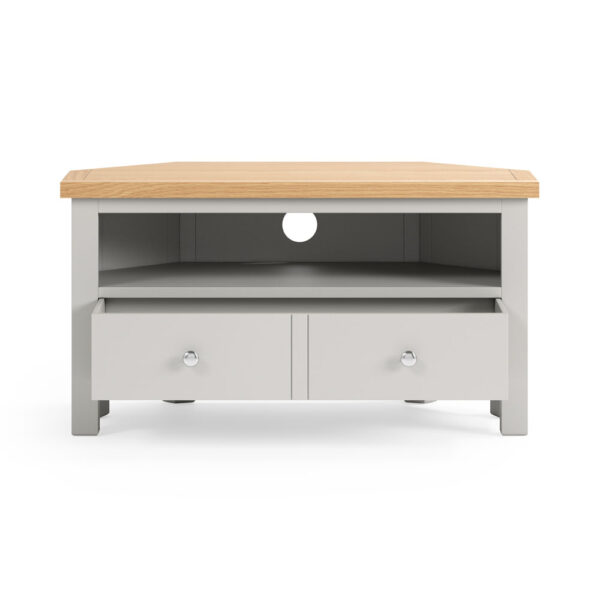 Hartside Grey Corner TV Unit | Fully Assembled
