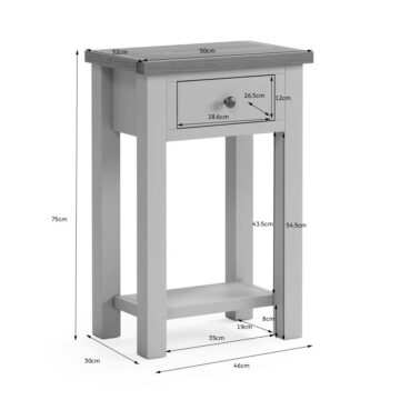 Hartside Grey Telephone Table | Clearance