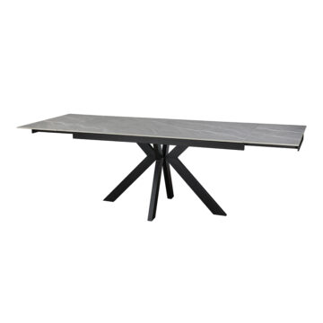 Dayton Marco Ceramic Argento Grey 160 – 200 – 240cm Extending Dining Table | Matt Finish