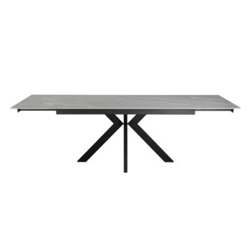Dayton Marco Ceramic Argento Grey 160 – 200 – 240cm Extending Dining Table | Matt Finish